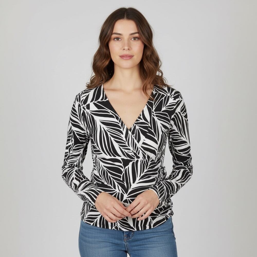 Coolibar Vrae Everyday Fashion Wrap Jacket Top Black Travel Size Large